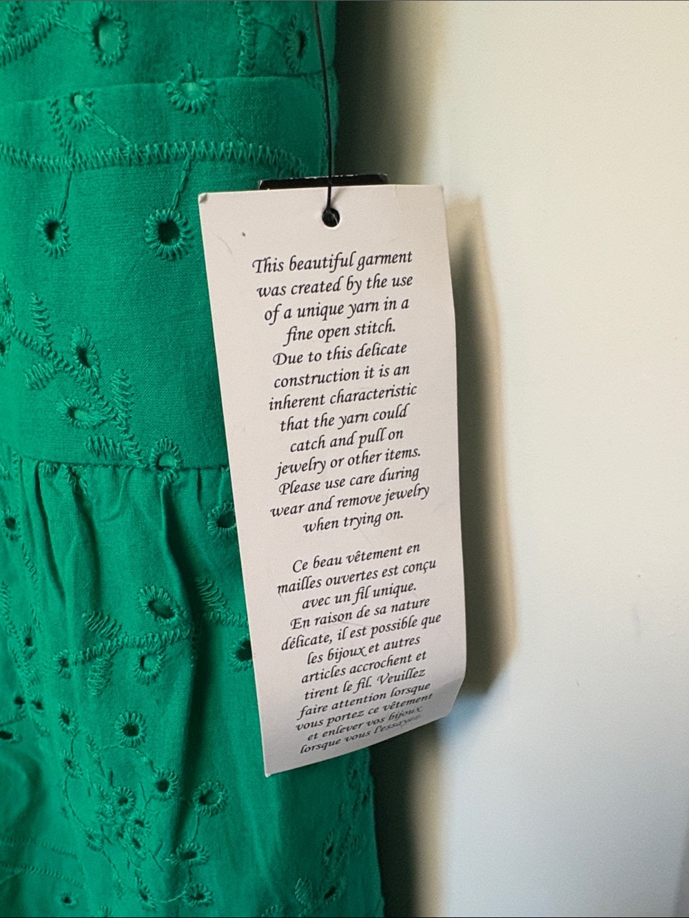NWT Maggy London Green Eyelet V-Neck Ruffle Midi Dress - Picture 3 of 16